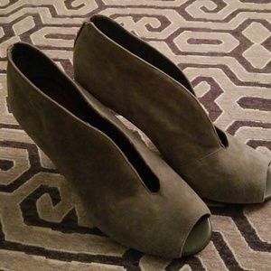 Grey Halogen Peep Toe Heels